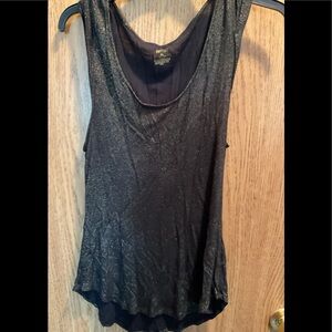 Black with gold glitter tank